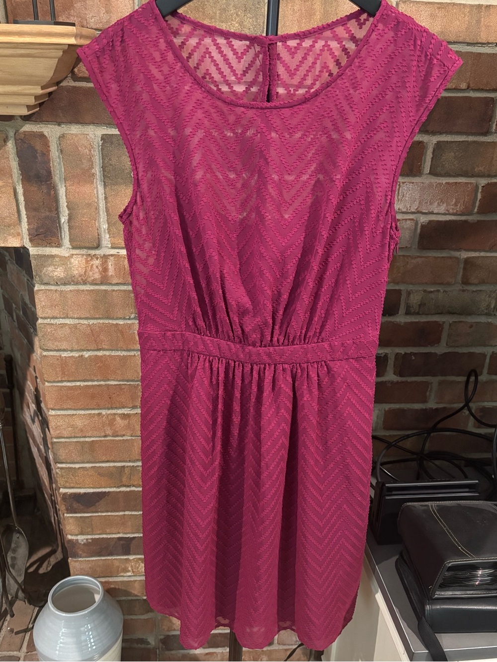 New J. Crew Textured Sleeveless Midi Dress in Raspberry Pink Women’s 8
